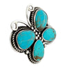 Geraldine James, Ring, Butterfly, Kingman Turquoise, Navajo Handmade, Adjustable