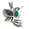 Sonny Gene, Pendant, Hummingbird, Turquoise, Hopi Style, Navajo Made, 2 3/8"