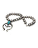 Chris Hale, Necklace, Handmade Beads, Kingman Turquoise, Navajo, 16"