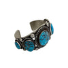 Calvin Martinez, Bracelet, Persian Turquoise, Navajo Made, 6 3/8"