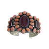Anthony Skeets, Bracelet, Purple Spiny Oyster, Pink Concha, Navajo Made, 6 1/2"