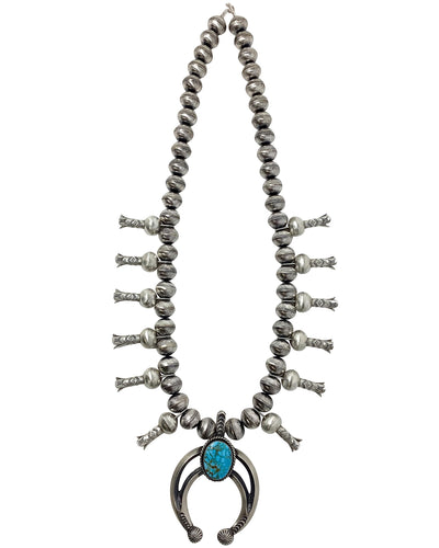 Garrett Hale, Necklace, Kingman Turquoise, Navajo Handmade, 26