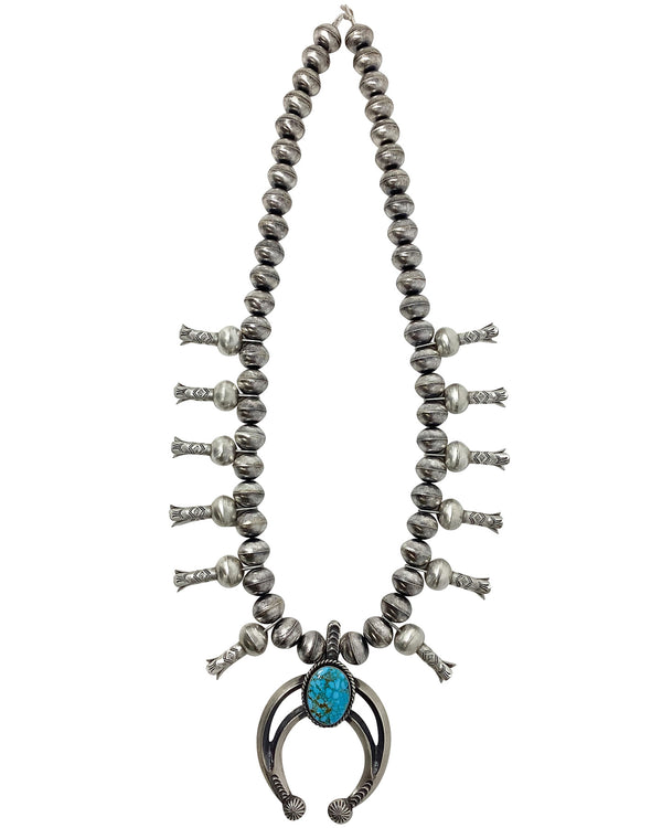 Aaron Anderson Tufa Cast Star Naja Squash Blossom Necklace