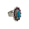 Darlene Begay, Cluster Ring, Purple Spiny Oyster, Kingman, Navajo, 8 3/4"