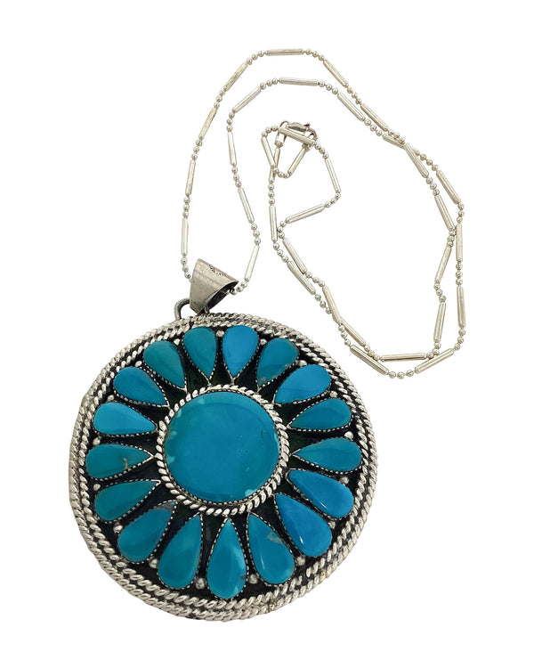 Navajo hallmark W R, Necklace, Kingman, Navajo handmade, 24