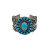 Glenn Livingston, Bracelet, Kingman Turquoise, Stamping, Navajo Made, 6"