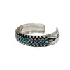 Vincent Shirley, Bracelet, Two Row, Kingman Turquoise, Navajo, 6 3/4"