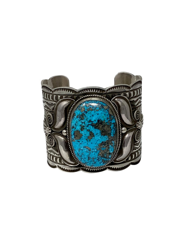 Andy Cadman, Bracelet, Morenci Turquoise, Navajo, 7