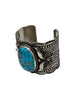 Andy Cadman, Bracelet, Morenci Turquoise, Navajo, 7"