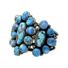 Freddie Maloney, Bracelet, Golden Hill Turquoise, Cluster, Navajo, 6 3/4"