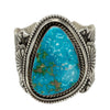 Glenn Livingston, Bracelet, Pilot Mountain Turquoise, Navajo Made, 6 1/2"