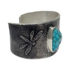 Kelsey Jimmie, Bracelet, Dragonfly Design, Kingman Turquoise, Navajo, 6 1/4"