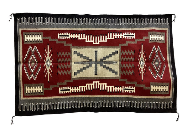 Donald Yazzie, Storm Pattern, Navajo Handwoven Rug, 48