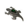 Lee Charley, Pin, Pendant, Emerald Valley Turquoise, Horned Toad, Navajo, 3"