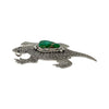 Lee Charley, Pin, Pendant, Emerald Valley Turquoise, Horned Toad, Navajo, 3"