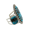 Larry Etcitty, Bracelet, Kingman Turquoise, Cluster, Navajo, 6 3/4"