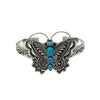 Lee Charley, Butterfly, Kingman Turquoise, Bracelet, Navajo, 6 3/4"