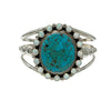 Verdy Jake, Bracelet, Kingman Turquoise, Opal, Cluster, Navajo Made, 6 3/4"