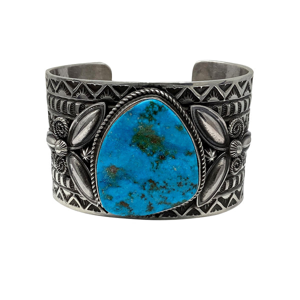 Andy Cadman, Bracelet, Nevada Turquoise, Sterling Silver, Navajo, 7