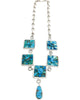 Hank Whitethorne, Necklace, Turquoise, Inlay, Handmade Chain, Navajo, 23"