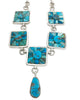 Hank Whitethorne, Necklace, Turquoise, Inlay, Handmade Chain, Navajo, 23"