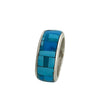 Lester James, Inlay Ring, Turquoise, Navajo Handmade, Size 7
