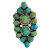Geraldine James, Cluster Ring, Sonoran Gold Turquoise, Navajo Handmade, 8