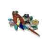 Randy Pinto, Zuni Inlay Bird Pin, Pendant, Macaw, Mulit Stone, Handmade 2 1/4''