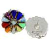 Stephanie Johnson, Earring, Blossom, Multi Color Opal, Navajo Handmade, 5/8"