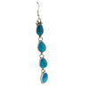 Marcella James, Dangle Earrings, Kingman Turquoise, Navajo Handmade, 3 1/2"