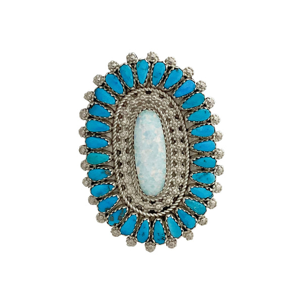 Sylvanna Wilson, Ring, Opal, Kingman Turquoise, Navajo, 9
