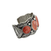 Darrell Cadman, Bracelet, Red Spiny Oyster Shells, Navajo Handmade, 7 1/4"