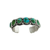 Darrell Cadman, Bracelet, Kingman Turquoise, Stamping, Navajo Handmade, 7 7/8"