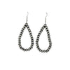 Cheryl Spencer, Earrings, French Hook, Sterling Silver Beads, Navajo Made, 3 1/2"