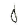 Cheryl Spencer, Earrings, French Hook, Sterling Silver Beads, Navajo Made, 3 1/2"