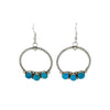 Natasha James, Earrings, Kingman Turquoise, Navajo Made, 2 3/8"
