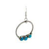 Natasha James, Earrings, Kingman Turquoise, Navajo Made, 2 3/8"