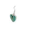 Marcella James, Earrings, Turquoise Mountain, Silver, Navajo Handmade, 1 1/2"