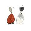 Selena Warner, Earrings, Red Spiny Oyster Shell, Navajo, 1 7/8"