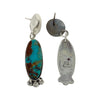 Selena Warner, Earrings, Pilot Mountain Turquoise, Navajo, 1 7/8"