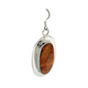 Harold Joe, Earrings, Orange Spiny Oyster shell, Sterling Silver, Navajo Handmade, 2 1/8"