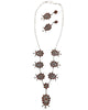 Tricia Leekity, Necklace, Earrings, Needlepoint, Coral, Zuni Handmade, 24"