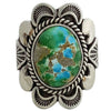 Thomas Jim, Ring, Applique, Sonoran Rose Turquoise, Navajo Handmade, 9
