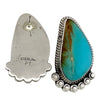 Phillip Yazzie, Earrings, Turquoise Mountain, Posts, Navajo Handmade, 1 1/4"