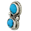 Marcella James, Post Earrings, Kingman Turquoise, Navajo Handmade, 7/8"