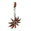 Yvette Kaamasee, Dangle Earrings, Mediterranean Coral, Needlepoint, Zuni, 2 1/4"