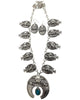 June Delgarito, Necklace, Earrings, Turquoise, Wild Horses, Navajo Handmade, 32"