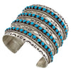 Pearl Ukestine, Bracelet, Sleeping Beauty Turquoise, Wide, Zuni Handmade, 6 5/8"