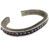 Aaron Anderson, Bracelet, Purple Pearls, Stackable, Navajo Handmade, 6 3/8”
