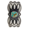 Julian Chavez, Ring, Pilot Mountain Turquoise, Navajo Handmade, Adjustable